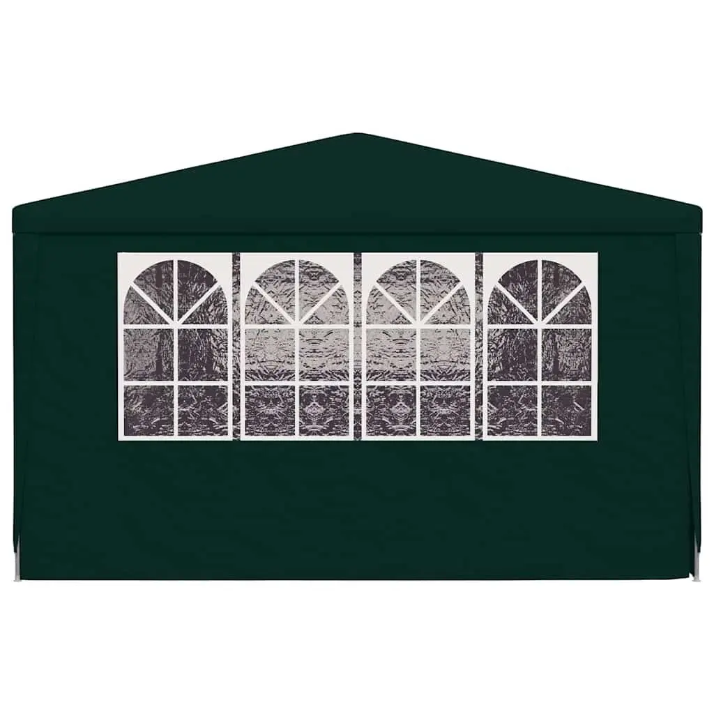 Party Tent Green 4x9m Outdoor Gazebo with Side Walls UV and Water Resistant Polyethylene Fabric Rust Resistant Steel Frame