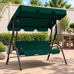 Garden Swing Bench with Canopy Outdoor Porch Seating Patio Furniture Green