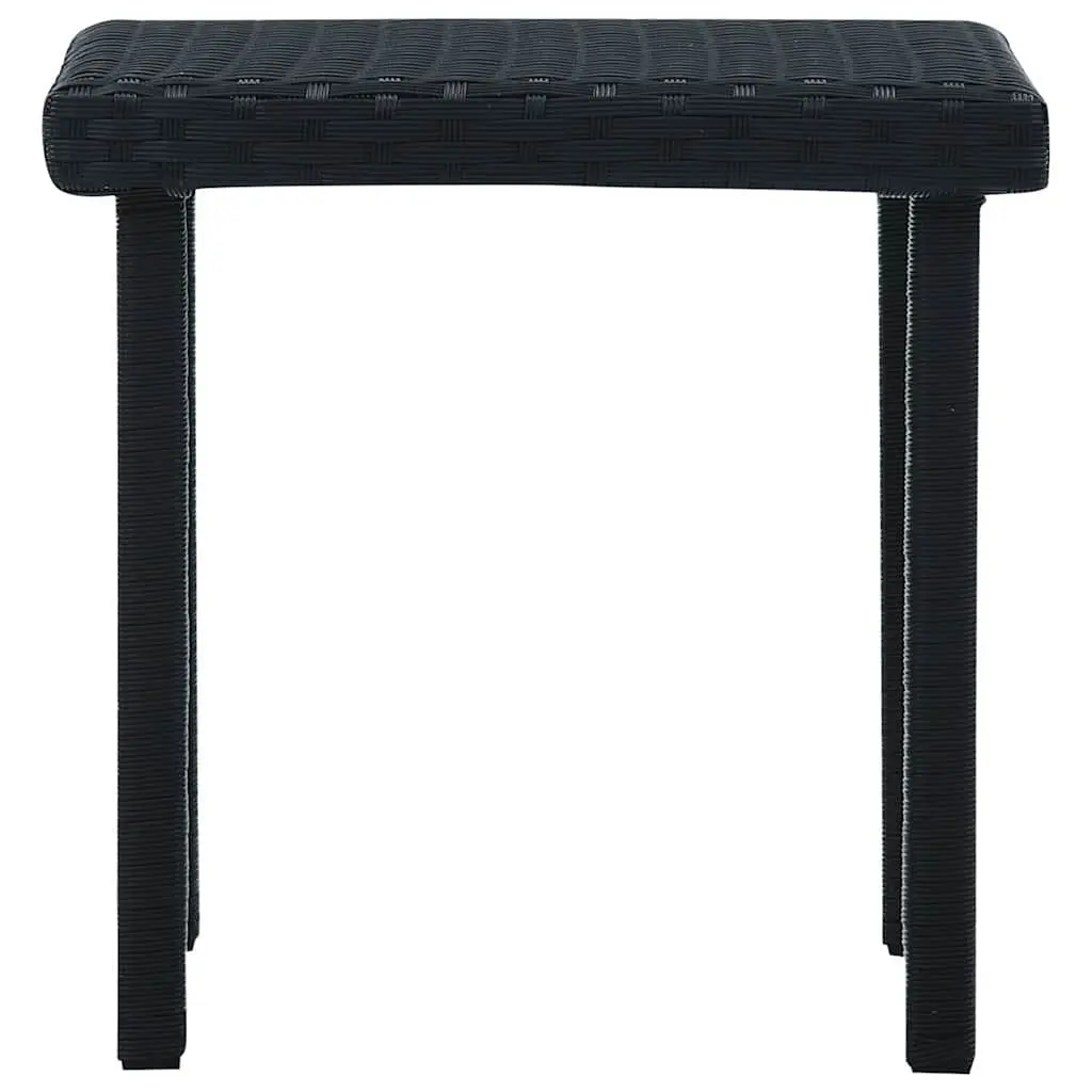 Outdoor Tea Table Black 40x40x40 cm Garden Patio Rattan Furniture
