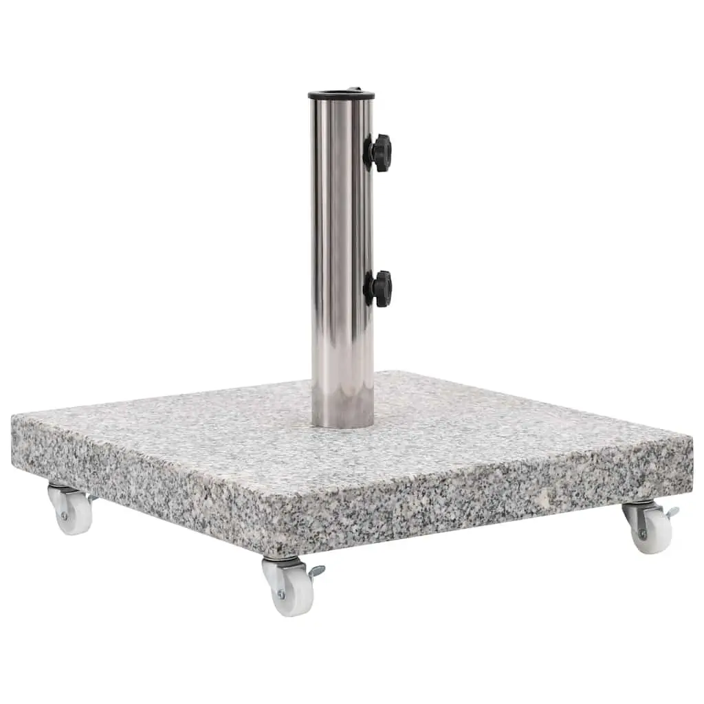 Parasol Base Grey 30kg Square Granite Outdoor Umbrella Holder Weight Plate