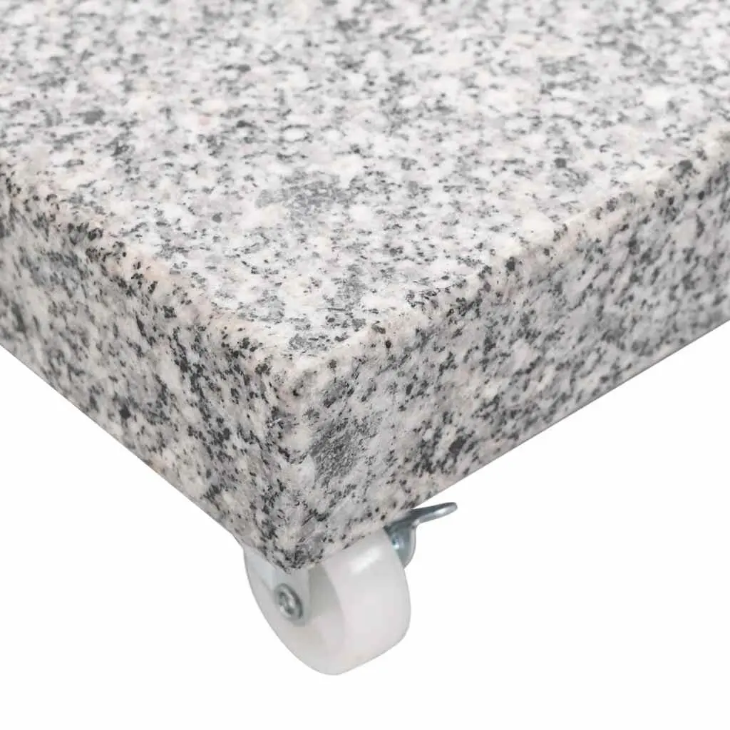 Parasol Base Grey 30kg Square Granite Outdoor Umbrella Holder Weight Plate