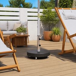 30kg Granite Umbrella Stand with Easy Mobility
