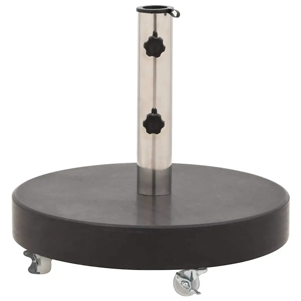 Round Parasol Base Black 30kg Heavy Duty Granite Outdoor Umbrella Stand Stable