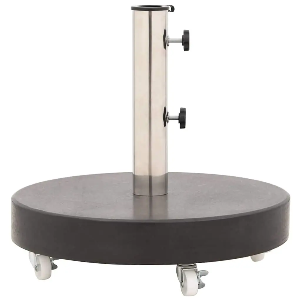 Round Parasol Base Black 30kg Heavy Duty Granite Outdoor Umbrella Stand Stable