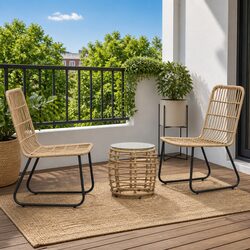 3 Piece Outdoor Bistro Set: Compact and Stylish