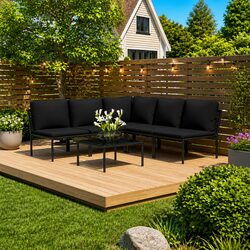 Compact and Stylish 6-Piece Outdoor Lounge Set