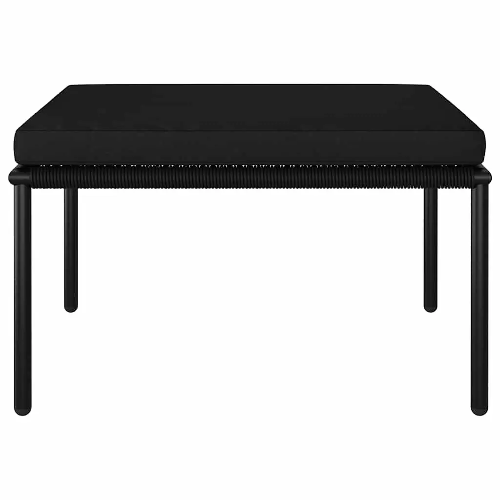 8 Piece Garden Lounge Set Outdoor Patio Furniture Black PVC Cushions Modular