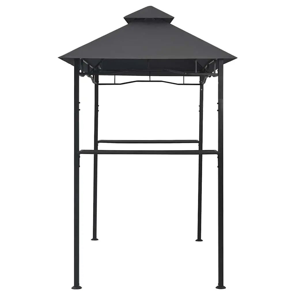 BBQ Gazebo Anthracite 240W x 150D x 255H cm Steel Frame Weather Resistant