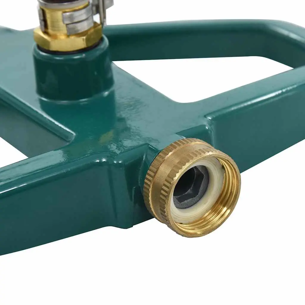 Rotary Sprinkler Green Metal Base Durable Watering System