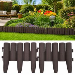 Your Perfect Garden Edging: 36-Piece Brown Panel Set