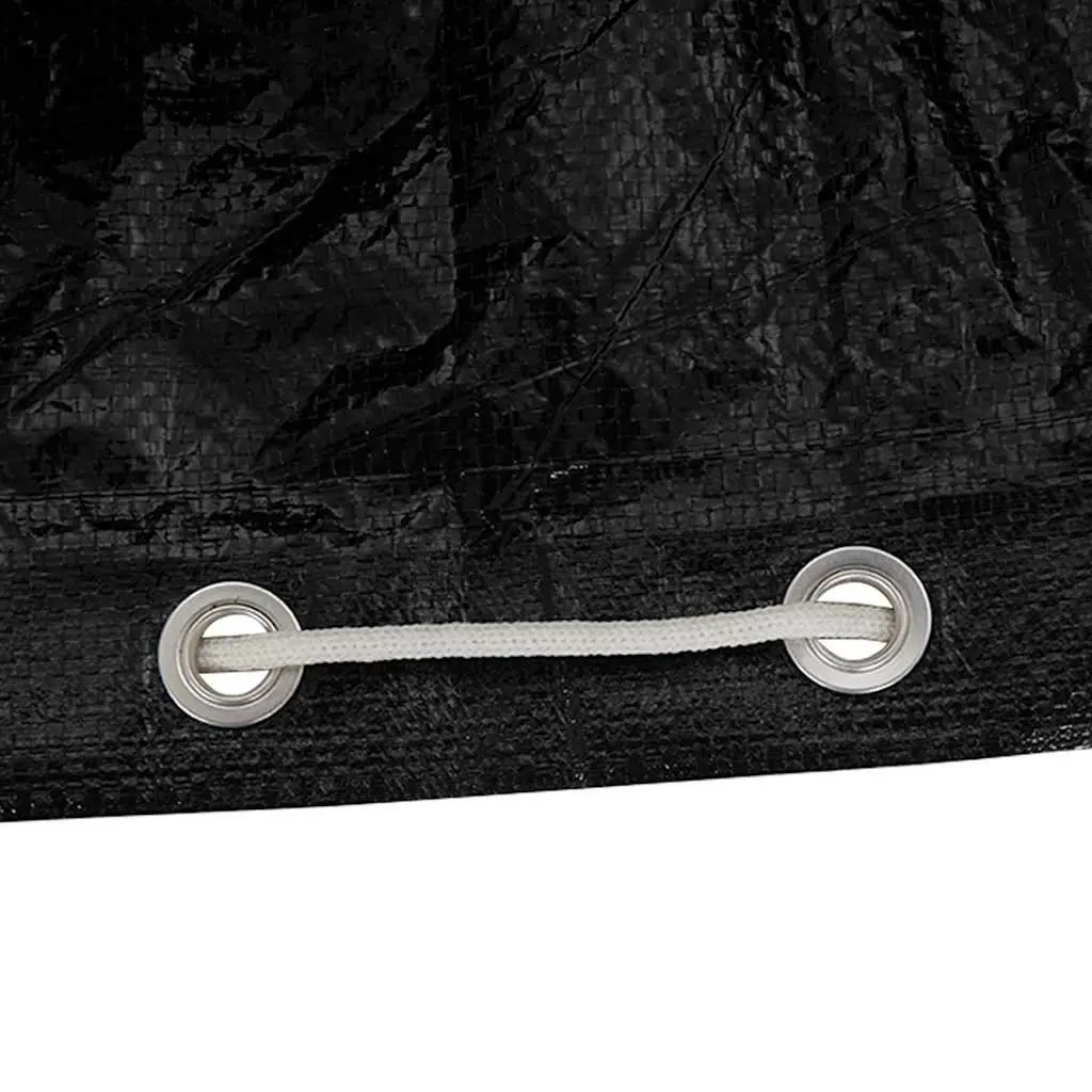 L-Shaped Garden Furniture Cover 250x250x90cm Black 12 Eyelets Outdoor Protection