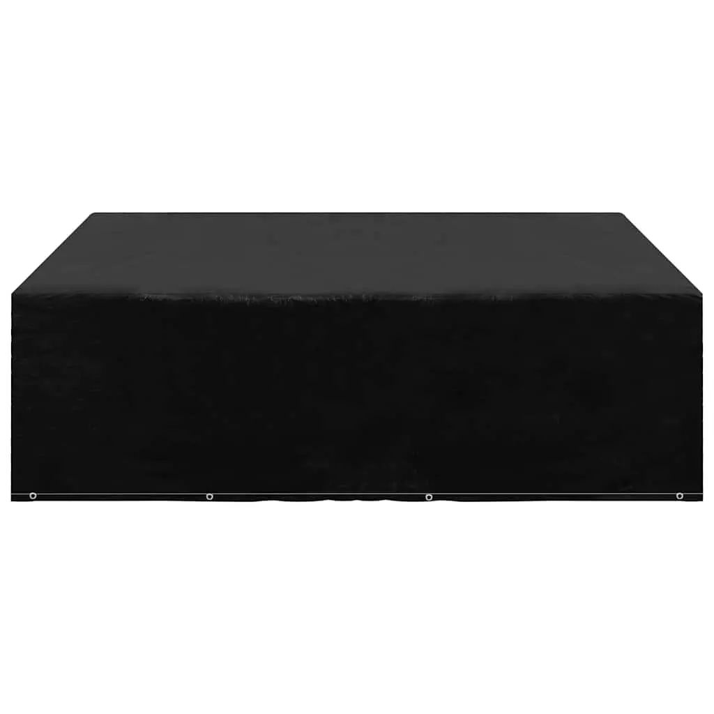 Garden Furniture Cover Black 250x250x70cm Water-Resistant UV-Resistant Tear-Proof with 12 Eyelets