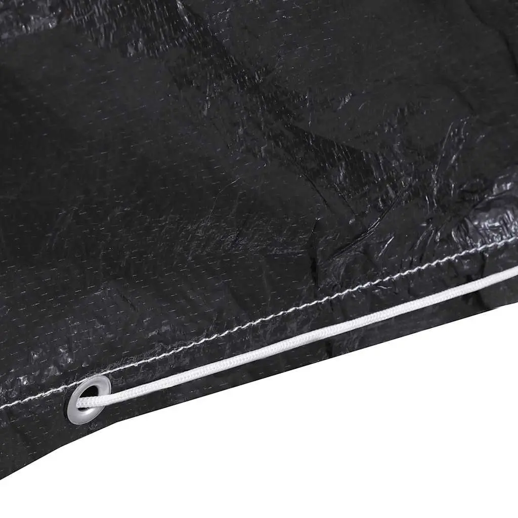 Garden Furniture Cover Black 250x250x70cm Water-Resistant UV-Resistant Tear-Proof with 12 Eyelets