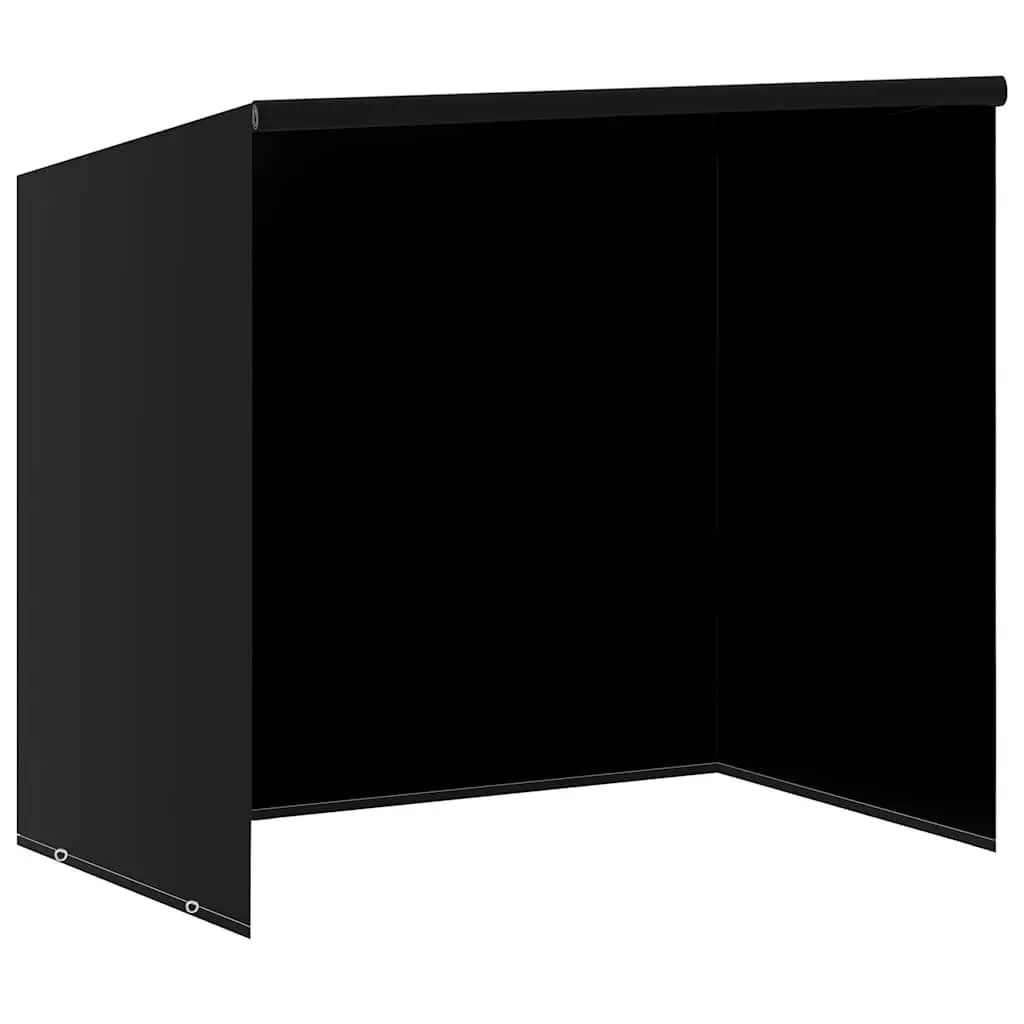 Swing Bench Cover Black 255 x 145 x 170 cm Water-Resistant UV-Resistant with 10 Eyelets and 2 Zippers