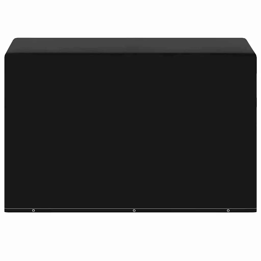 Swing Bench Cover Black 255 x 145 x 170 cm Water-Resistant UV-Resistant with 10 Eyelets and 2 Zippers