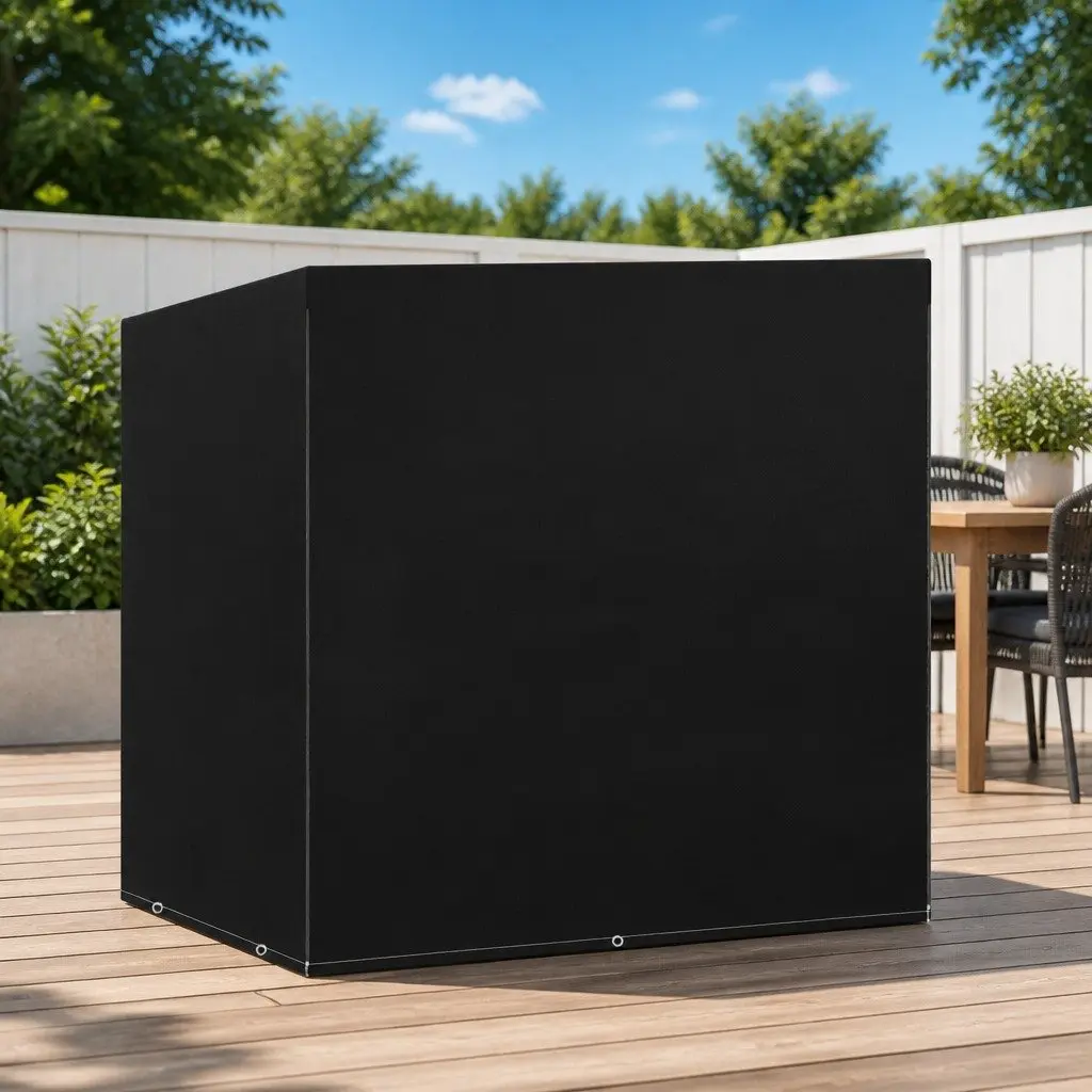 Outdoor Swing Bench Cover 135x105x175cm Black Protective Furniture Shelter