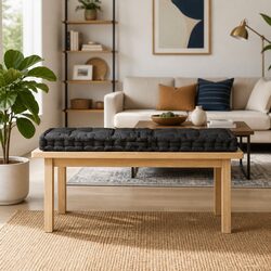 Pallet Floor Cushion Black Cotton Outdoor Indoor Chair Sofa Pad Lounging Seating