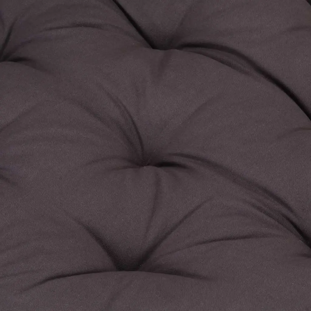 Pallet Floor Cushion Anthracite 120 x 40 x 7 cm Cotton Fabric Thick Padding