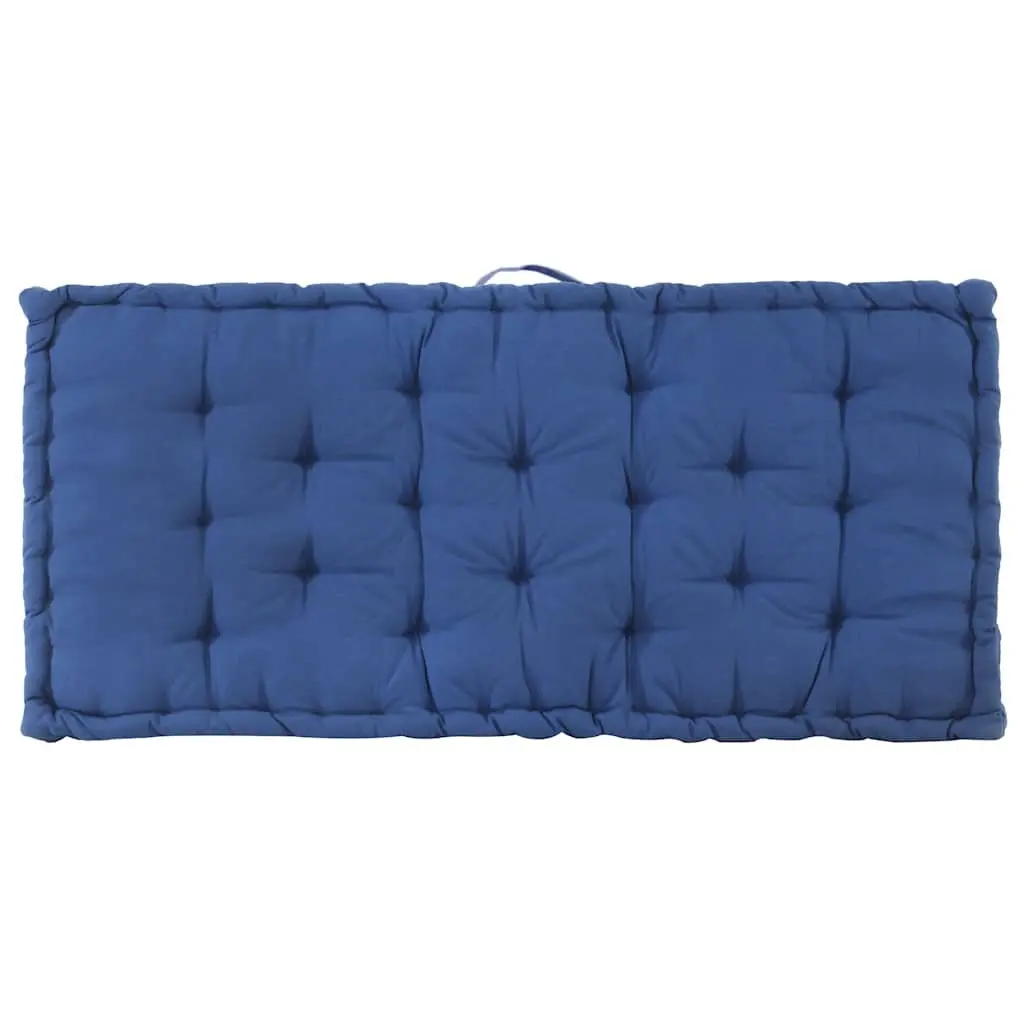 Pallet Floor Cushion Blue 120x80x10cm Soft Cotton Fabric Thick Padding Outdoor Indoor Use
