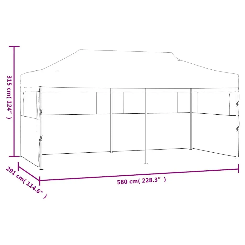 Folding Party Tent White 3x6m Outdoor Canopy with Removable Sidewalls