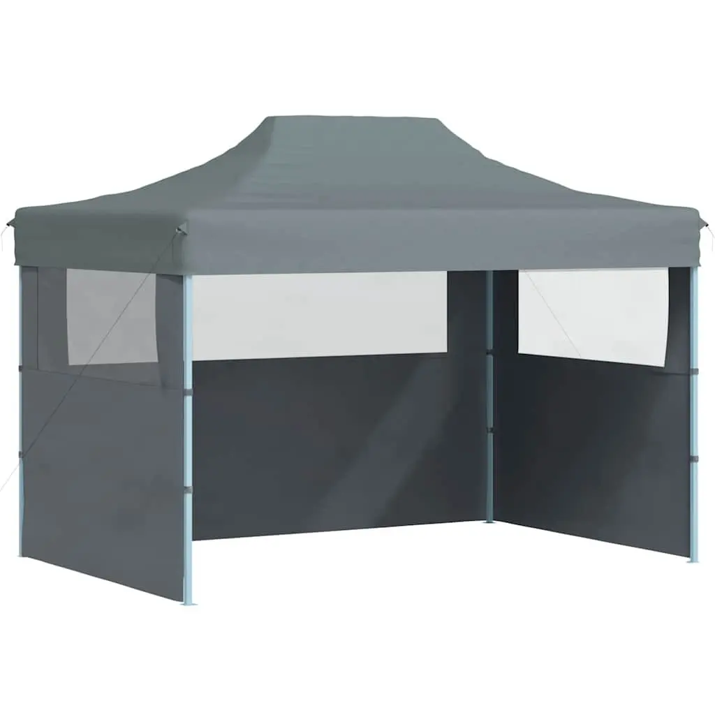 Folding Party Tent Anthracite 3x4m Pop-Up Canopy with 3 Sidewalls