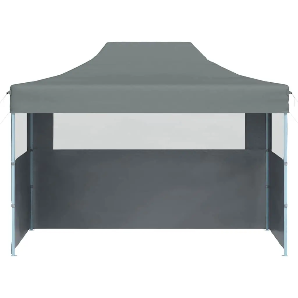 Folding Party Tent Anthracite 3x4m Pop-Up Canopy with 3 Sidewalls