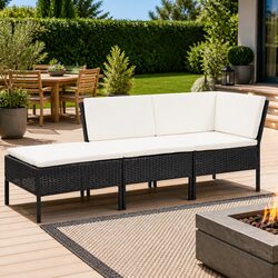 3 Piece Outdoor Lounge Set with Cushions for Your Garden