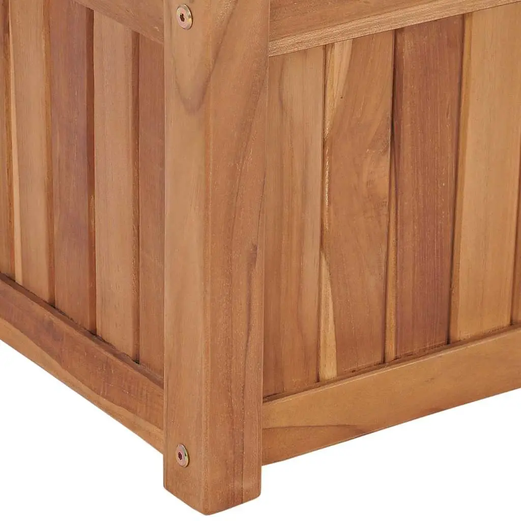 Raised Garden Bed Planter Brown 30x30x30 cm Solid Teak Wood Weather Resistant Durable Easy to Assemble
