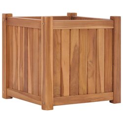 Concise Teak Wood Planter 40x40x40 cm for Outdoors