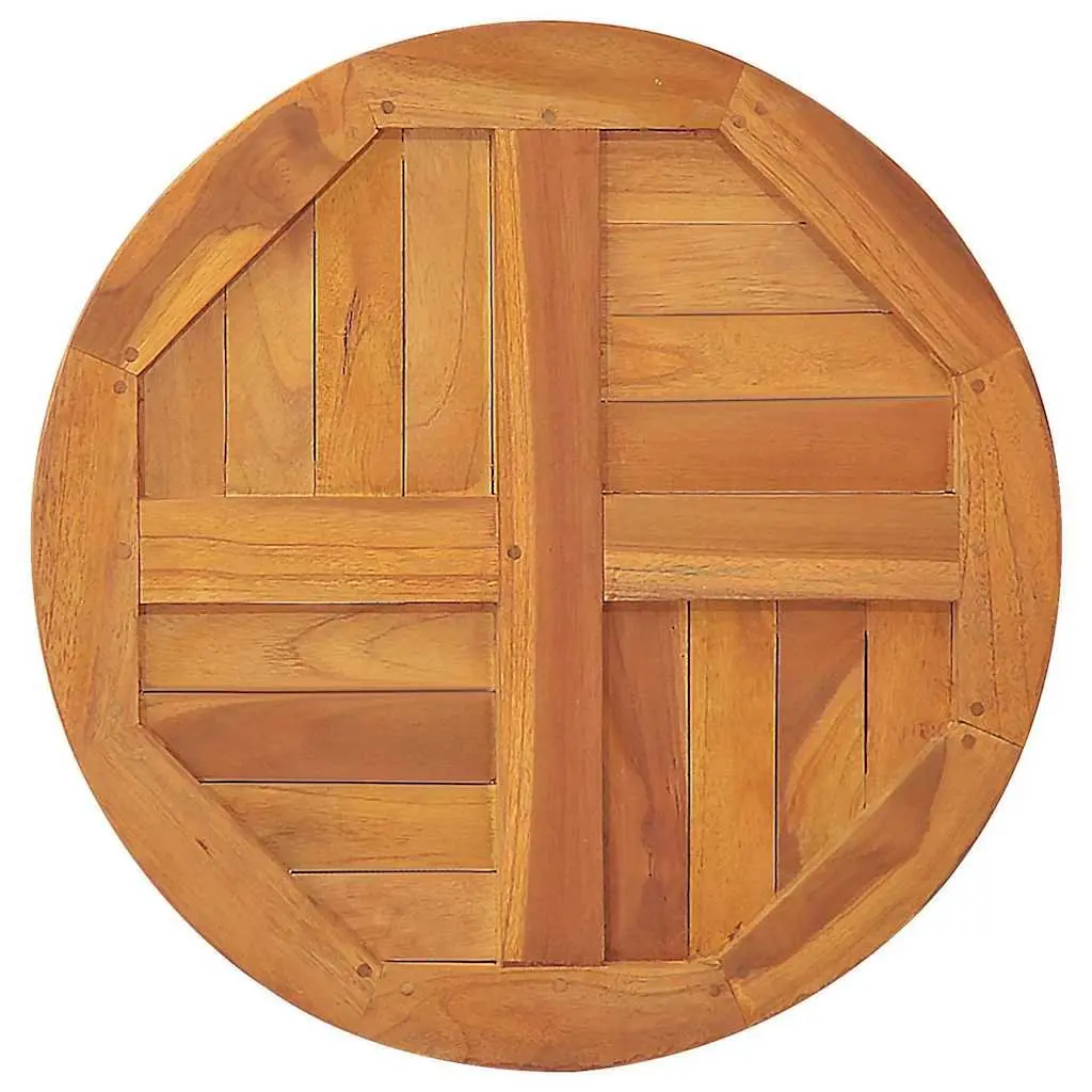 Round Solid Teak Wood Table Top 60cm Diameter Restaurant Cafe Dining Tabletop