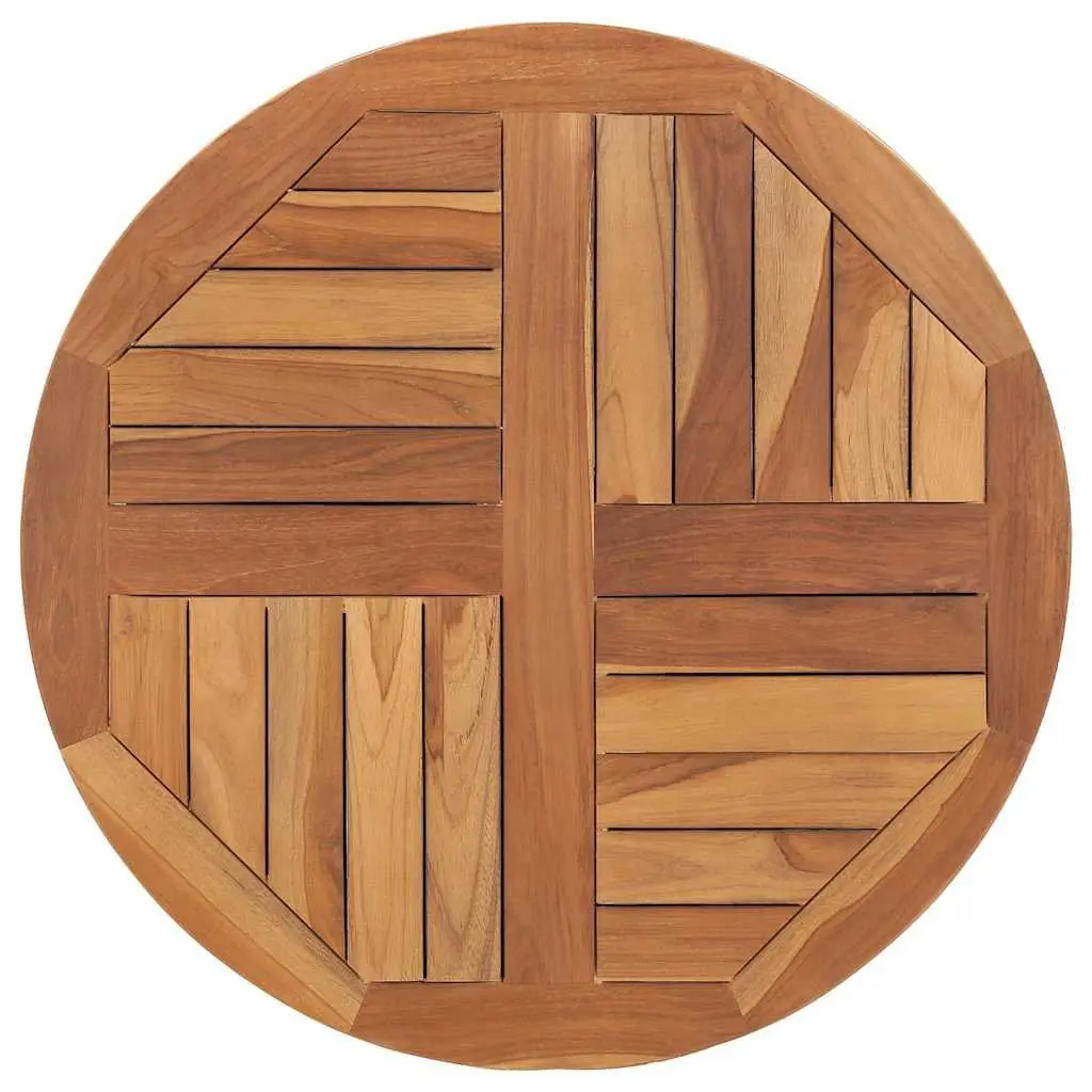 Round Solid Teak Wood Table Top 70cm Diameter 2.5cm Thick Dining Kitchen