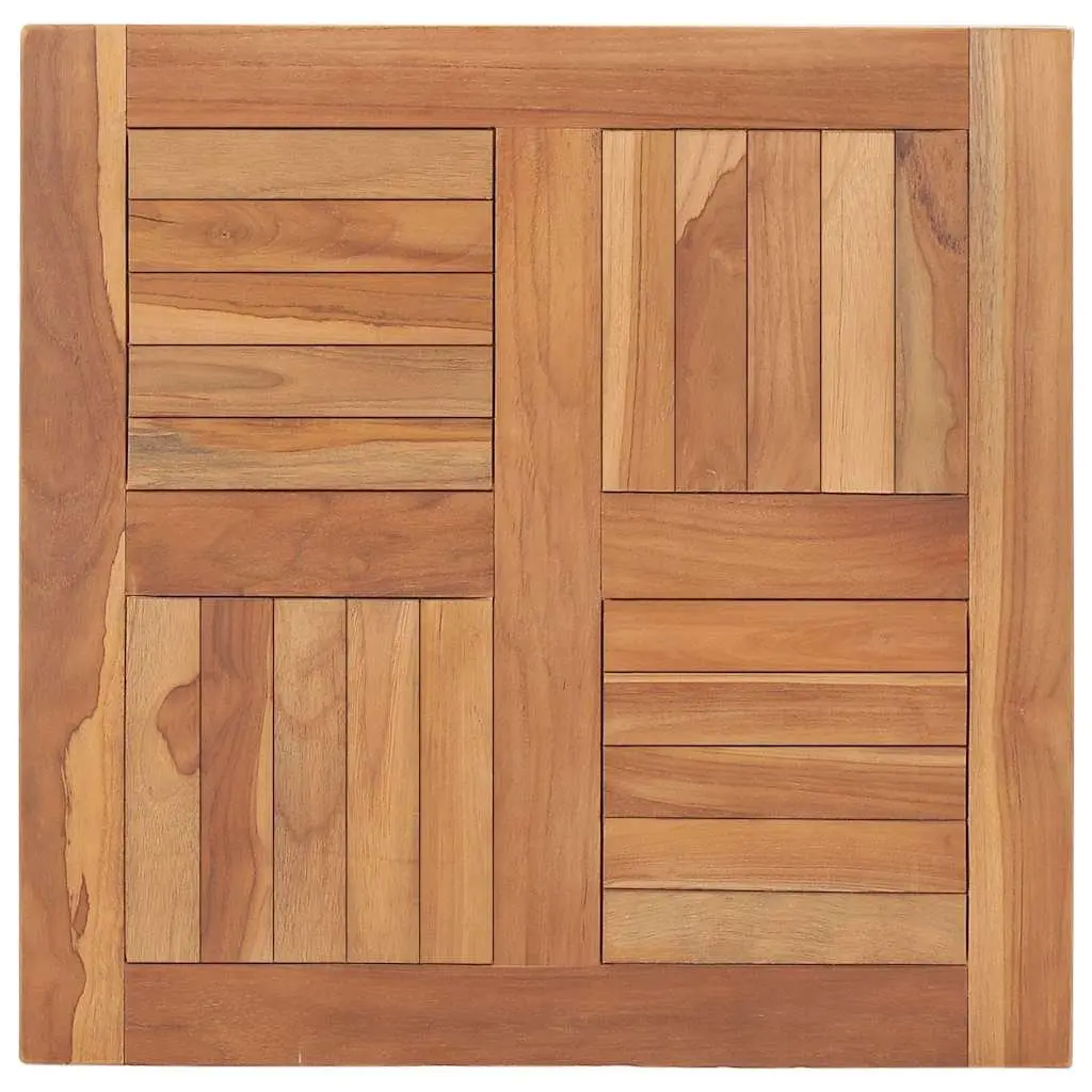 Solid Teak Wood Table Top Brown 60x60cm Smooth Sanded Durable Kitchen Dining Furniture