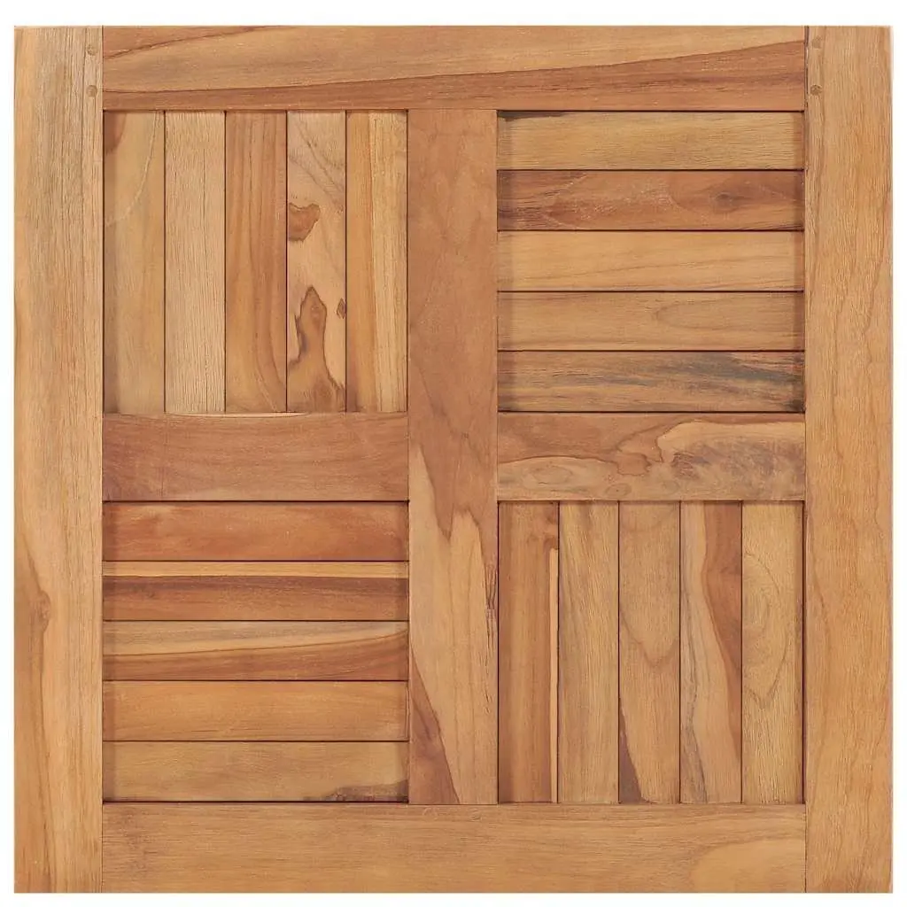 Solid Teak Wood Table Top Brown 60x60cm Smooth Sanded Durable Kitchen Dining Furniture