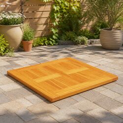 Teak Wood Table Top 70x70cm – Strong and Elegant