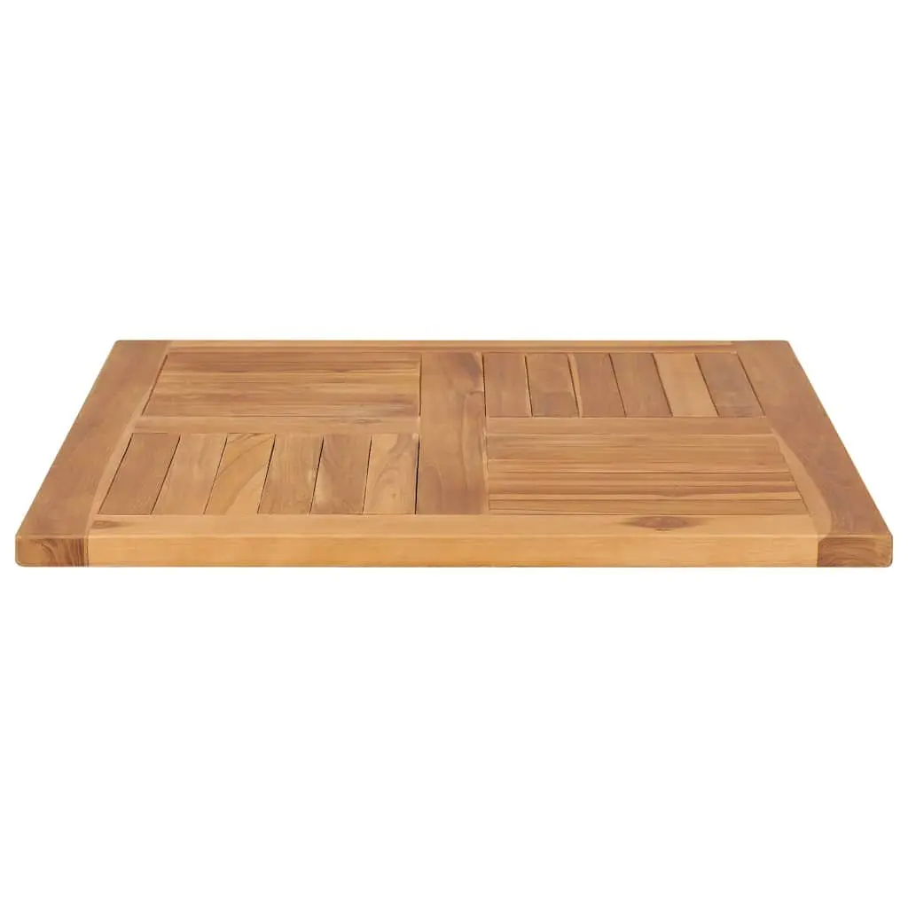 Teak Wood Table Top Brown 70x70cm Smooth Surface Dining Kitchen Furniture