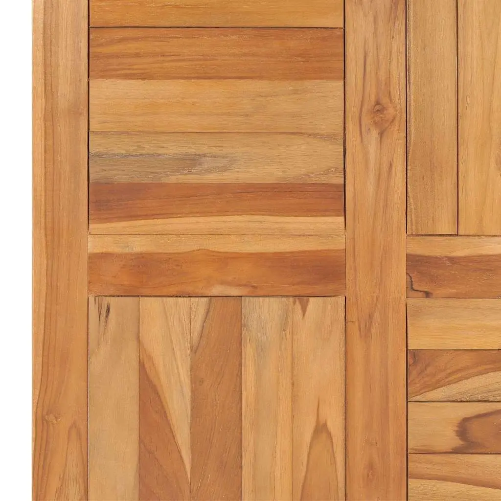 Teak Wood Table Top Brown 70x70cm Smooth Surface Dining Kitchen Furniture