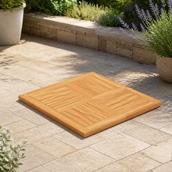 Solid Teak Wood Square Table Top - 80x80cm