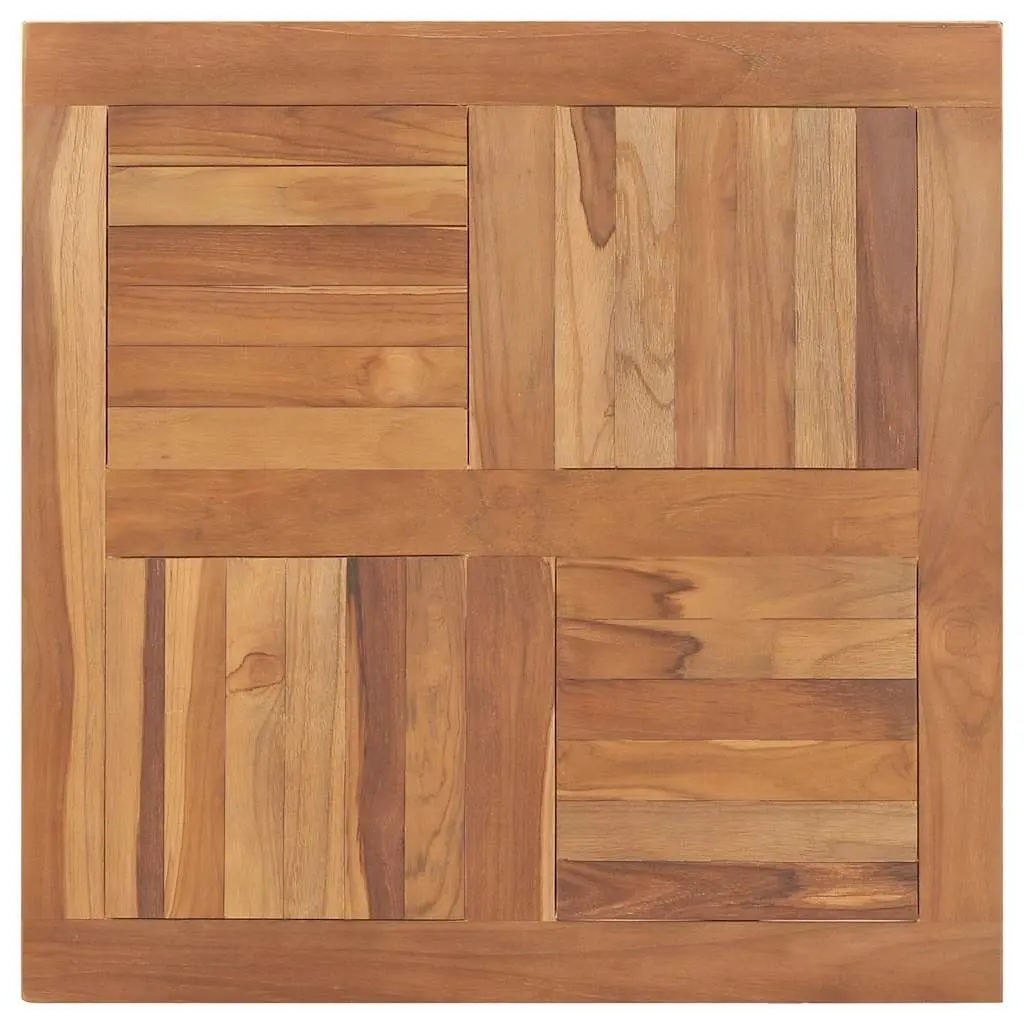 Solid Teak Wood Square Table Top Brown 80x80cm Durable Weather Resistant
