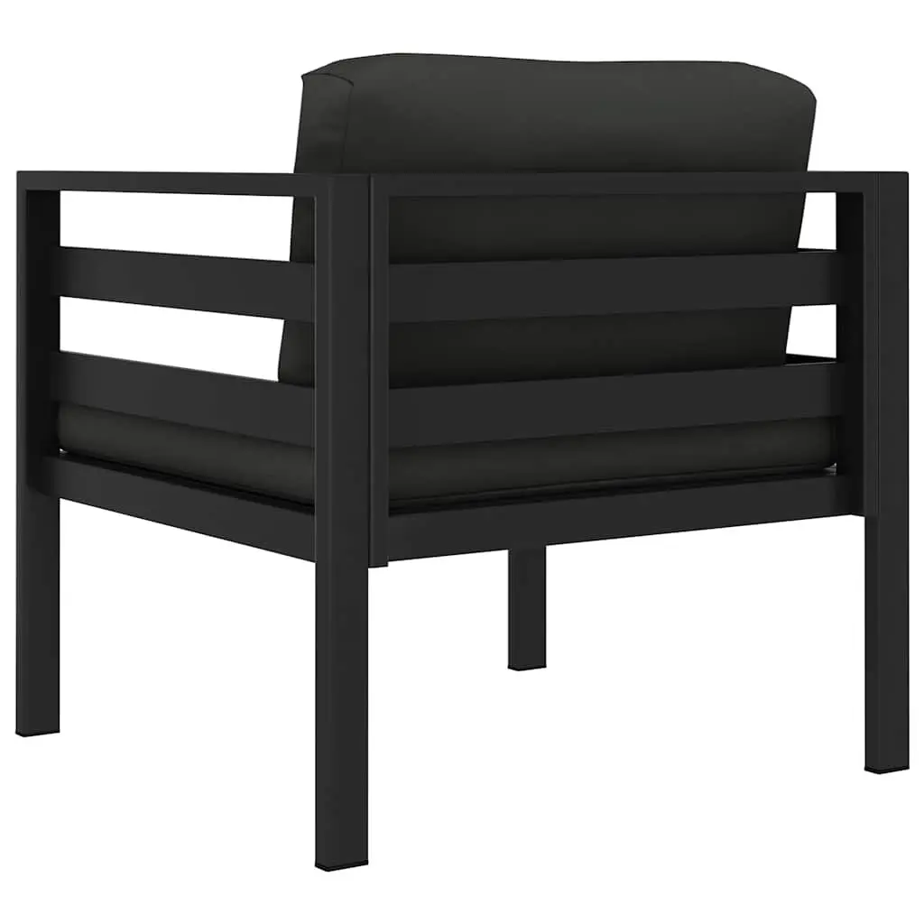 Single Sofa with Cushions Anthracite Outdoor Indoor Seating Modular Lounge
