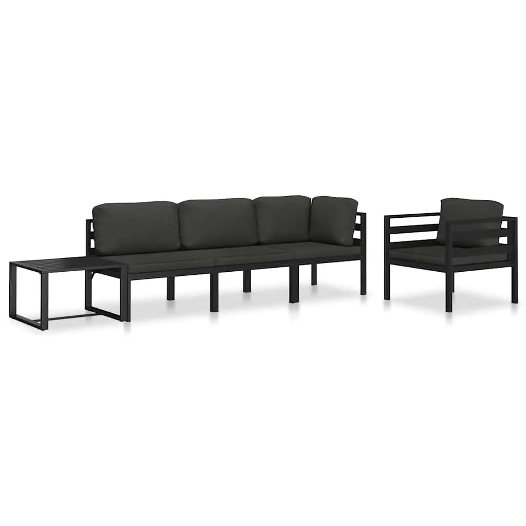 Outdoor Coffee Table Anthracite Modular Lightweight for Indoor and Garden Use
