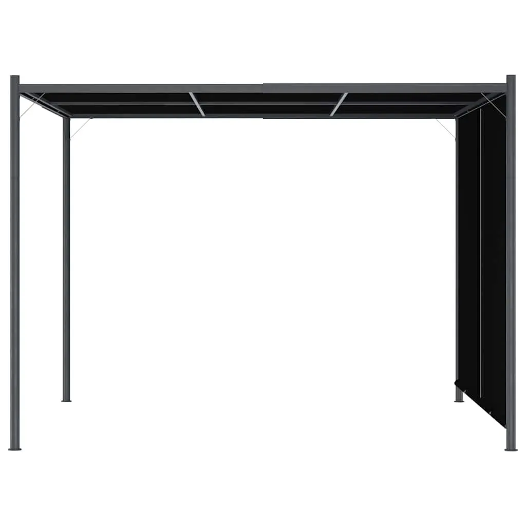 Garden Pergola Anthracite 3x3m Retractable Sliding Roof Shade Outdoor Structure