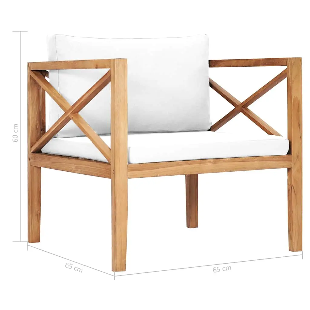 Teak Wood Outdoor Chair with Cushions
