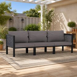 Compact 3-Seater Outdoor Sofa with Elegant Design