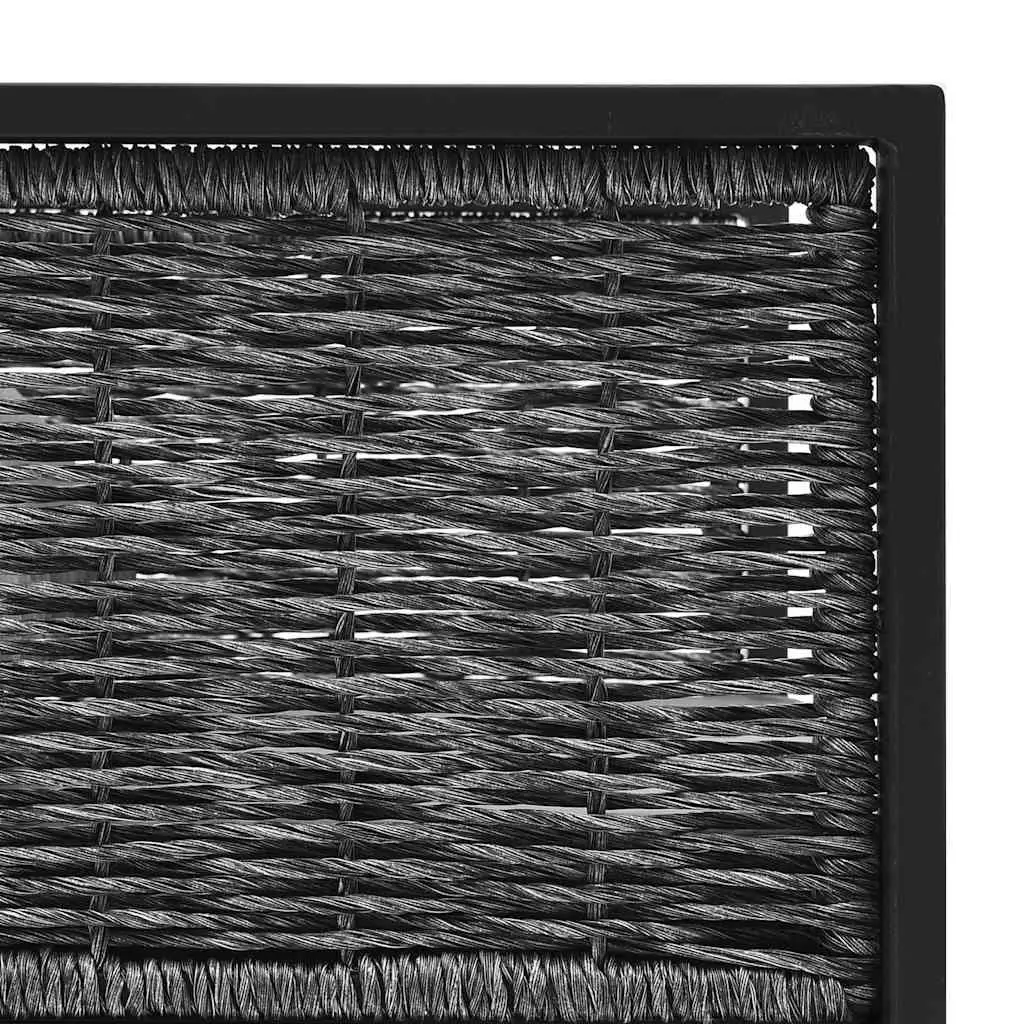 3-Seater Sofa Anthracite Hand-Woven Poly Rattan Lounge Weather-Resistant Garden Patio Furniture