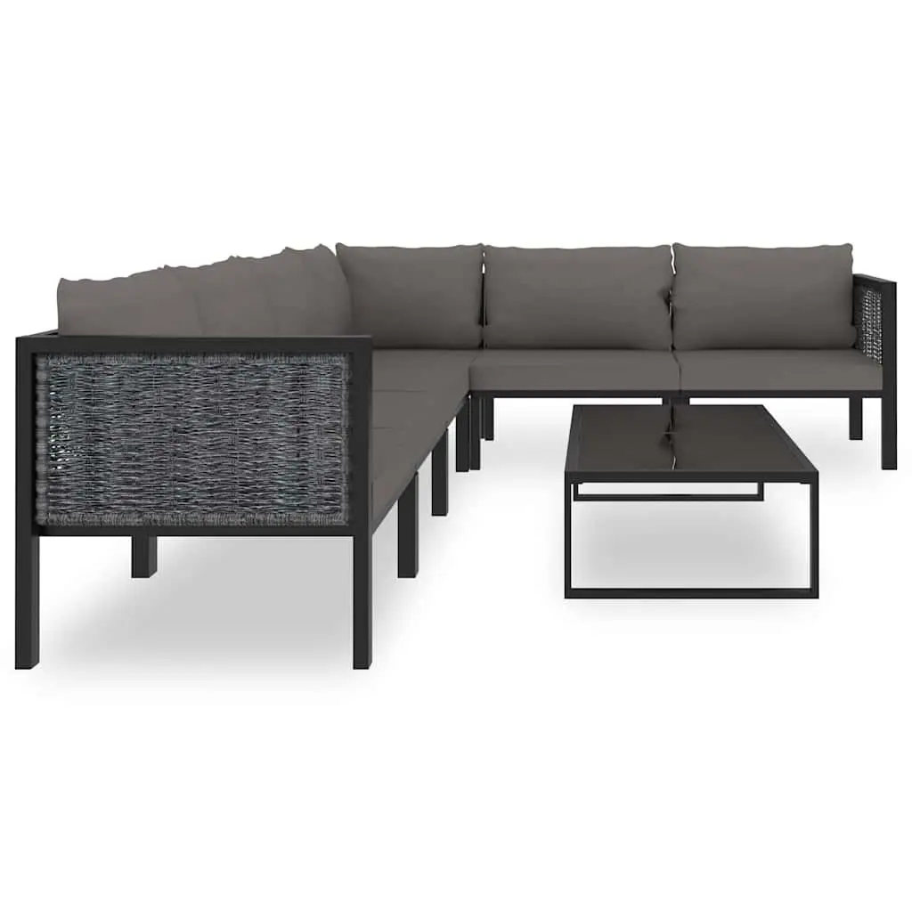 Garden Lounge Set 7 Piece Poly Rattan Outdoor Furniture Modular Patio Sofa with