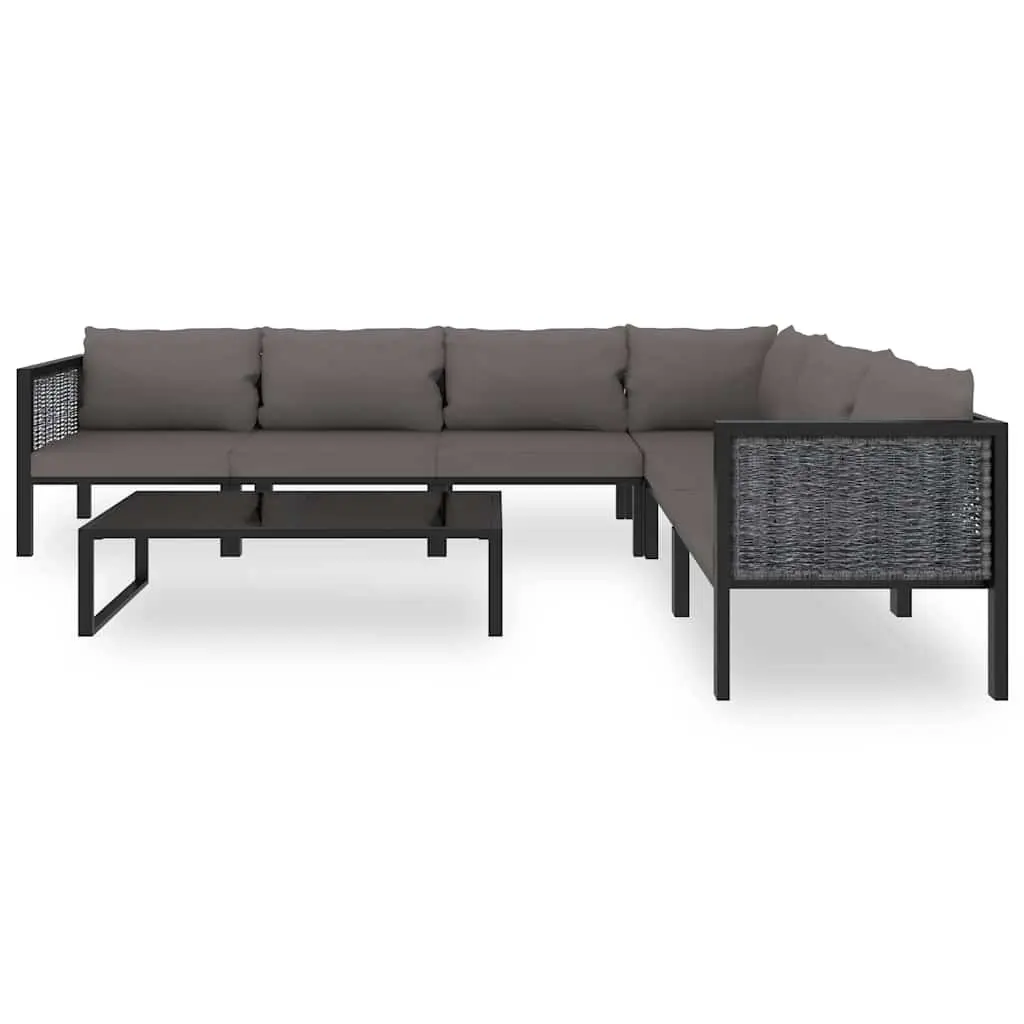Garden Lounge Set 7 Piece Poly Rattan Outdoor Furniture Modular Patio Sofa with