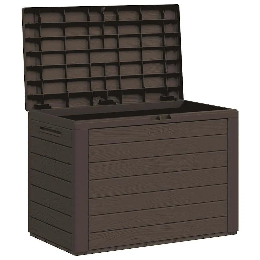 Garden Storage Box Brown Outdoor Patio Furniture Deck Tool Container 78x44x55cm