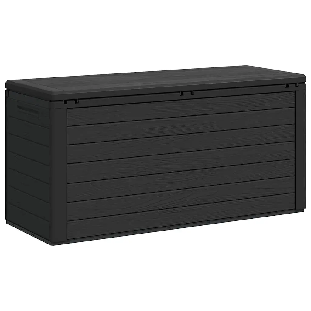Garden Storage Box Anthracite Durable Polypropylene Indoor Outdoor Use Easy Assembly