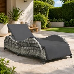 Outdoor Daybed Sun Lounger with Cushion