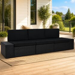 3-Seater Outdoor Sofa - Compact & Durable Design